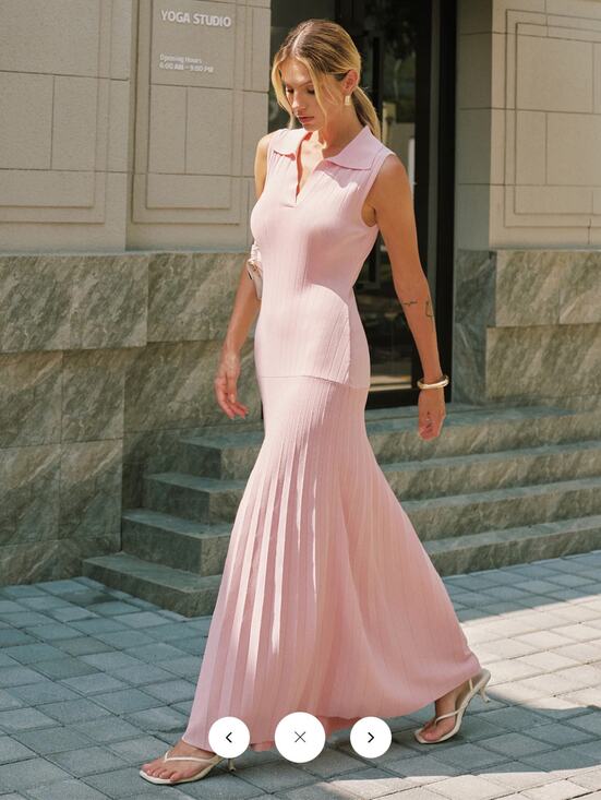 Commense Dresses & Skirts - NWT Commense Polo Collar Sleeveless Ribbed Knit Maxi Dress Sz S